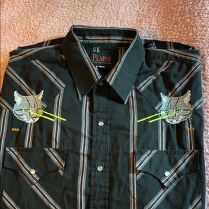 Super Cool Embroidered Mens Shirt XL Vintage